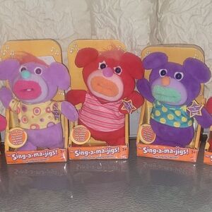 Colorful Singing Plush SING A MA JIGS (LOT OF 5)